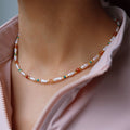 Baroque Freshwater Pearl & Natural Stone Layering Necklace | Vintage Aesthetic