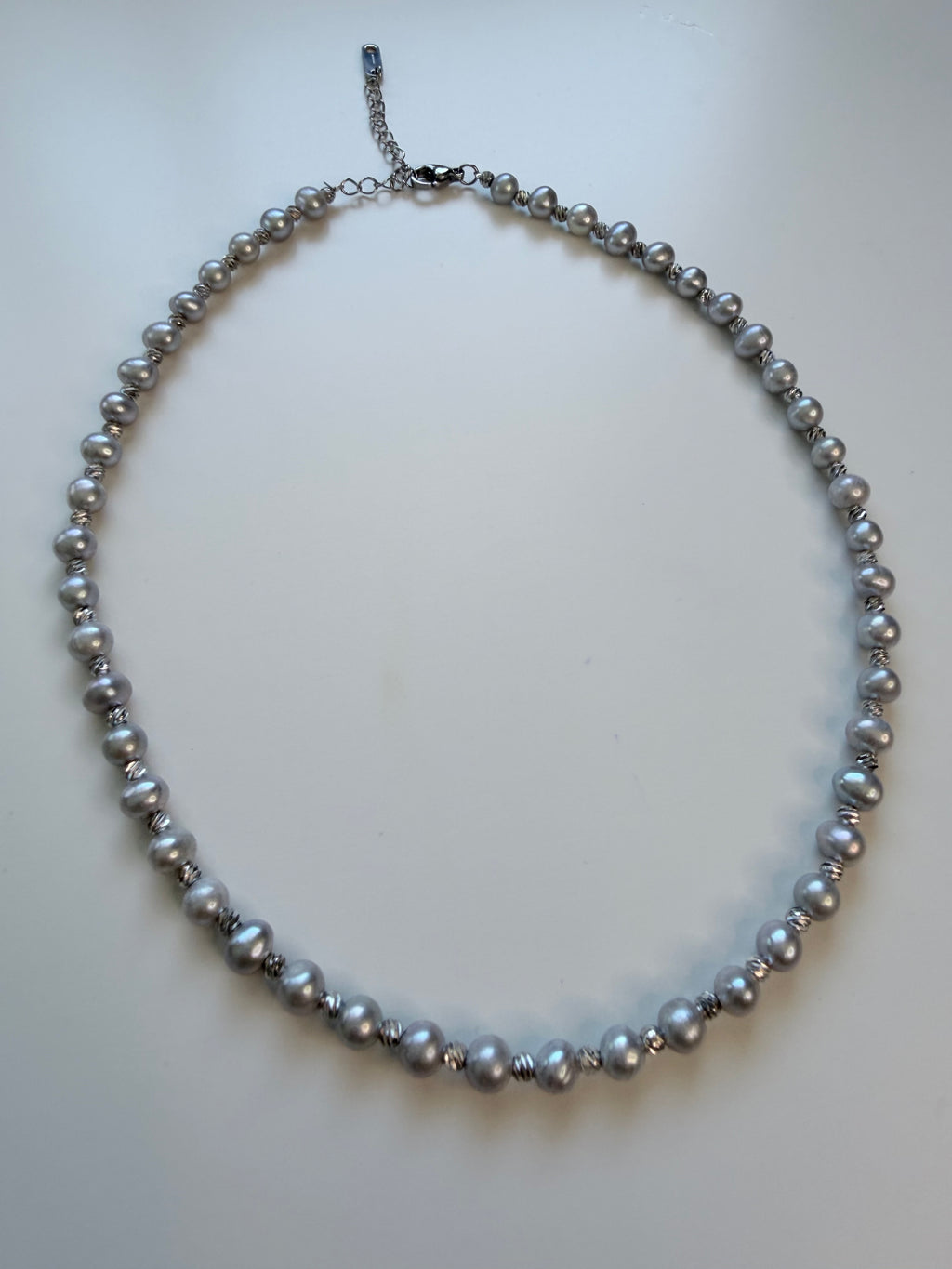 Natural Grey Freshwater Pearl Necklace, Round Beaded 36cm, Gift P purlstique (0)
