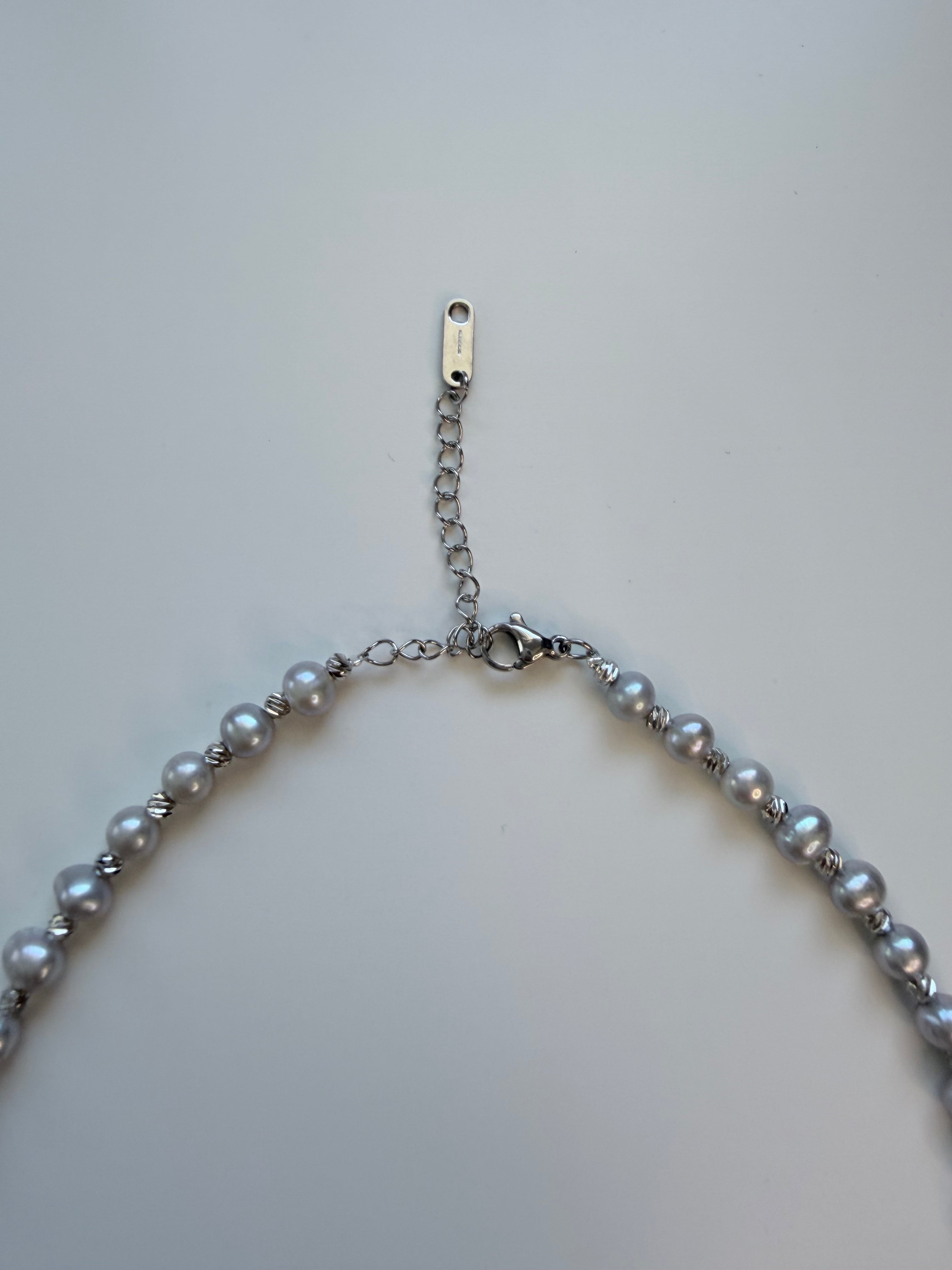 Natural Grey Freshwater Pearl Necklace, Round Beaded 36cm, Gift P purlstique (0)