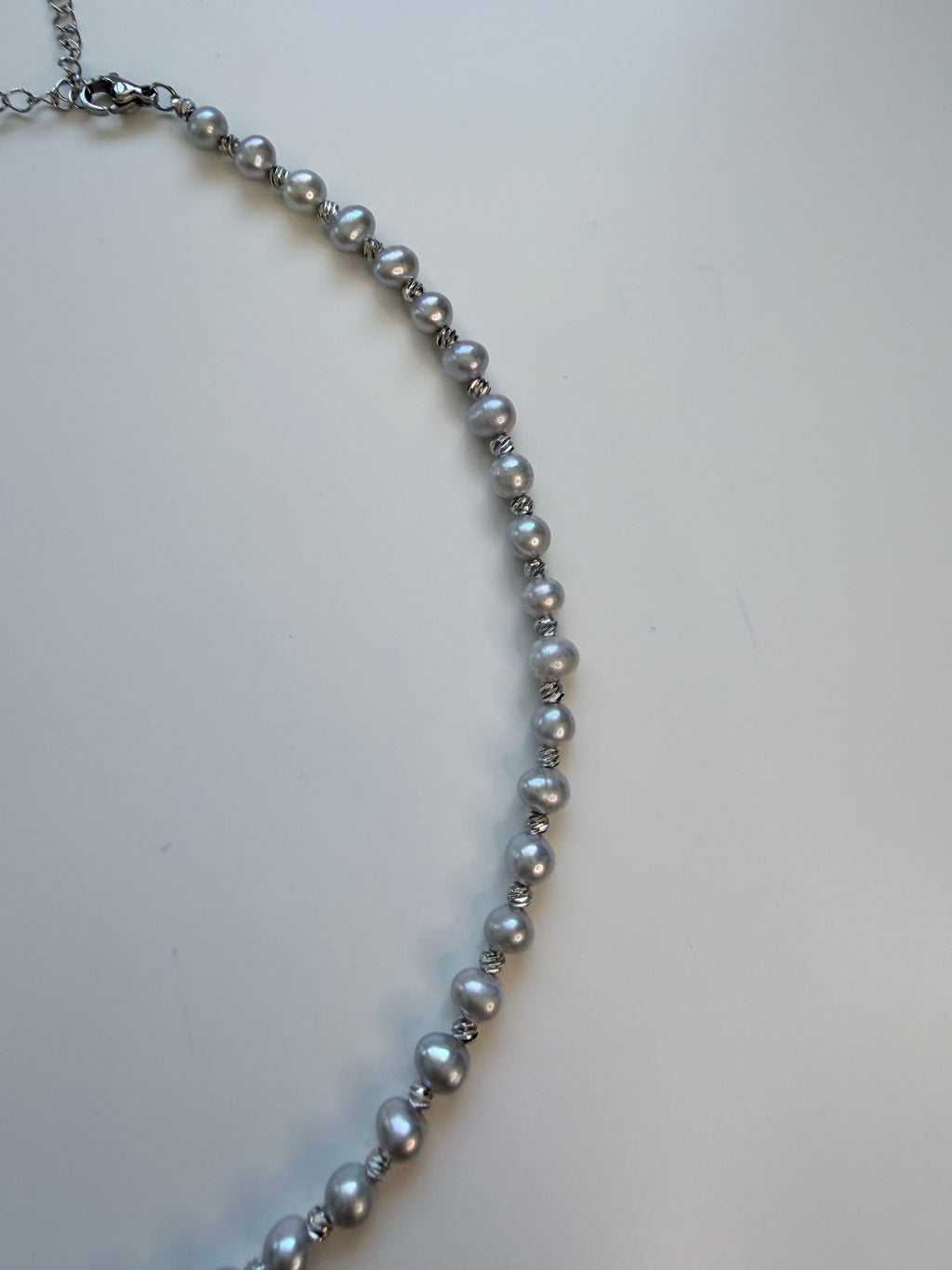 Natural Grey Freshwater Pearl Necklace, Round Beaded 36cm, Gift P purlstique (0)