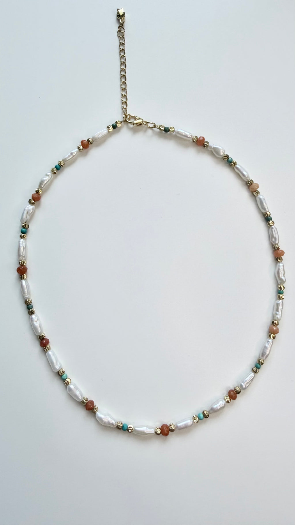 Baroque Freshwater Pearl & Natural Stone Layering Necklace | Vintage Aesthetic