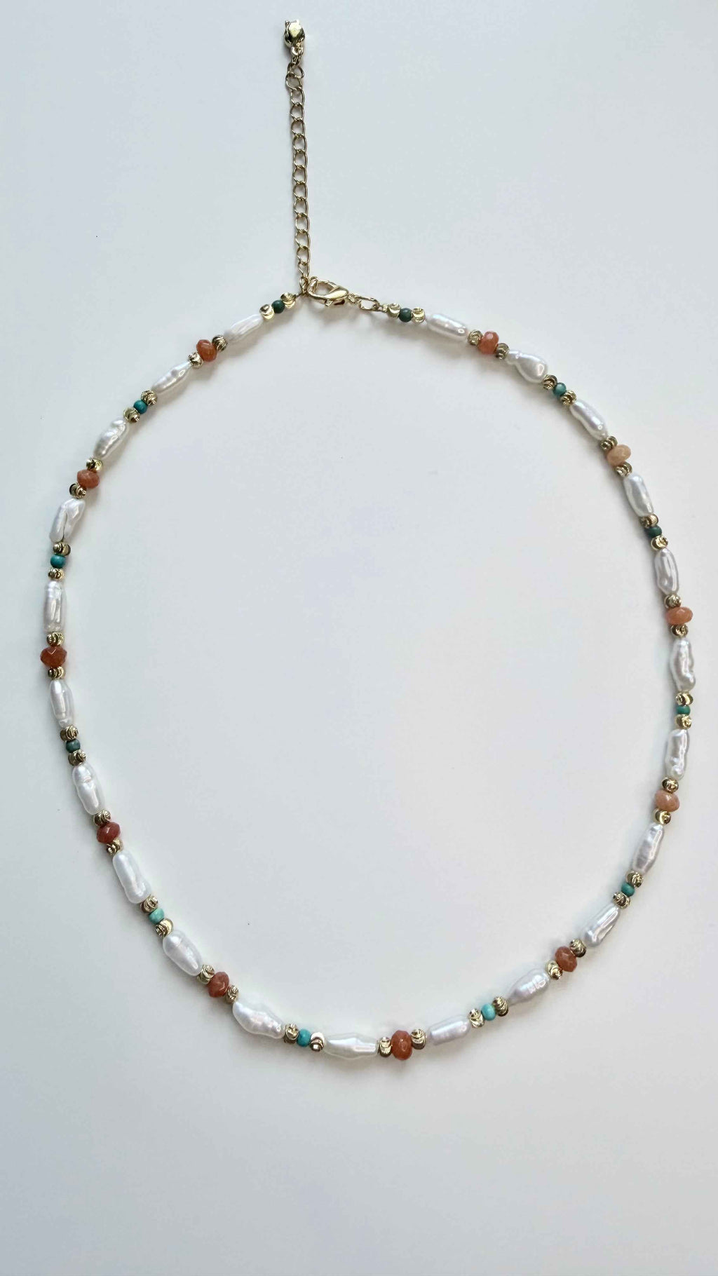 Baroque Freshwater Pearl & Natural Stone Layering Necklace | Vintage Aesthetic