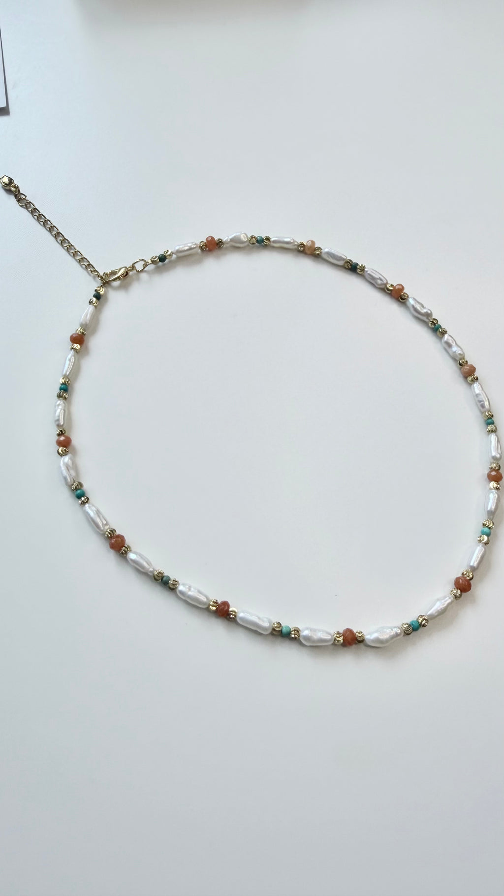Baroque Freshwater Pearl & Natural Stone Layering Necklace | Vintage Aesthetic