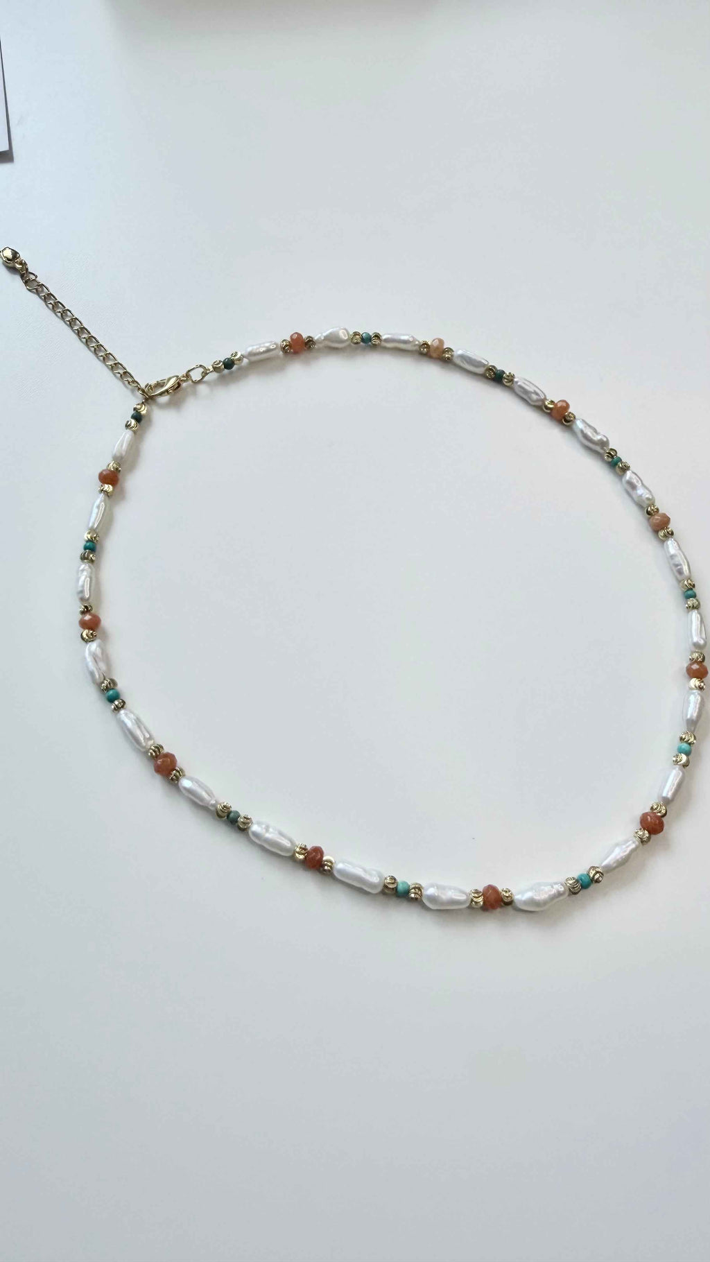 Baroque Freshwater Pearl & Natural Stone Layering Necklace | Vintage Aesthetic