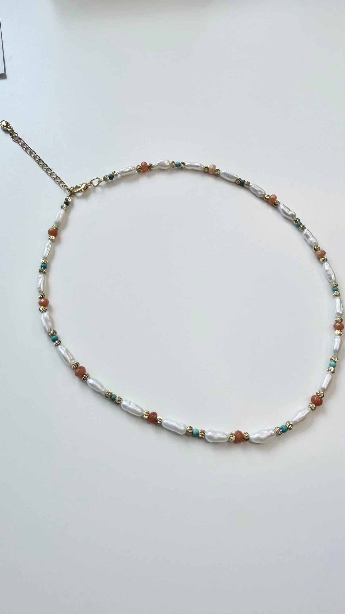 Baroque Freshwater Pearl & Natural Stone Layering Necklace | Vintage Aesthetic