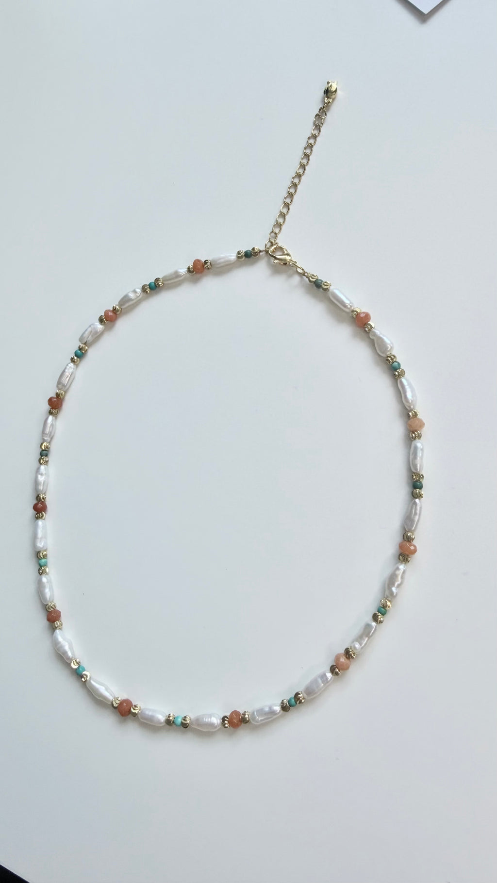 Baroque Freshwater Pearl & Natural Stone Layering Necklace | Vintage Aesthetic