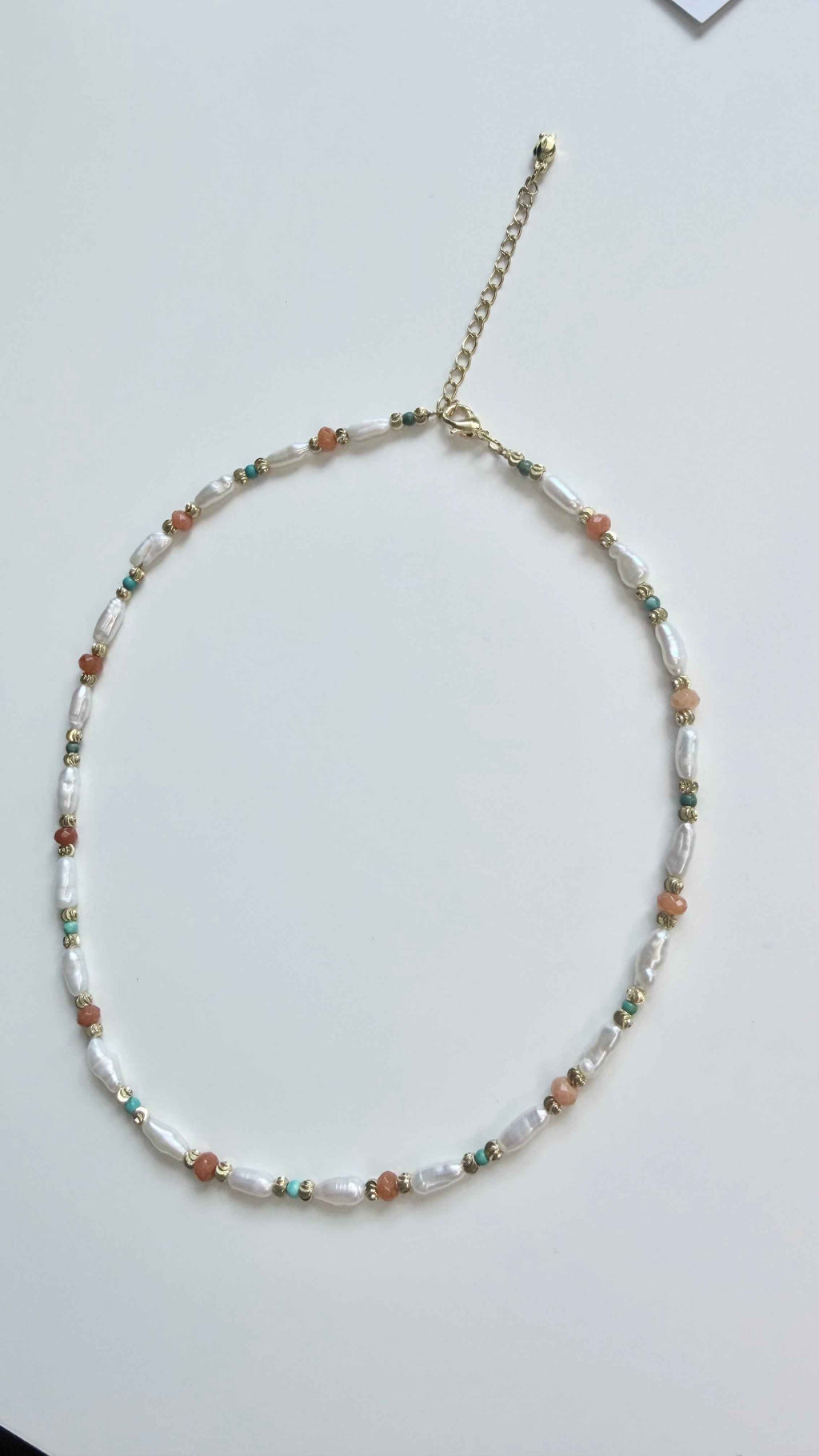 Baroque Freshwater Pearl & Natural Stone Layering Necklace | Vintage Aesthetic
