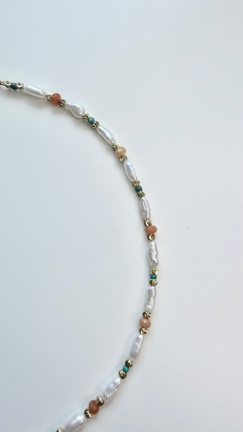 Baroque Freshwater Pearl & Natural Stone Layering Necklace | Vintage Aesthetic