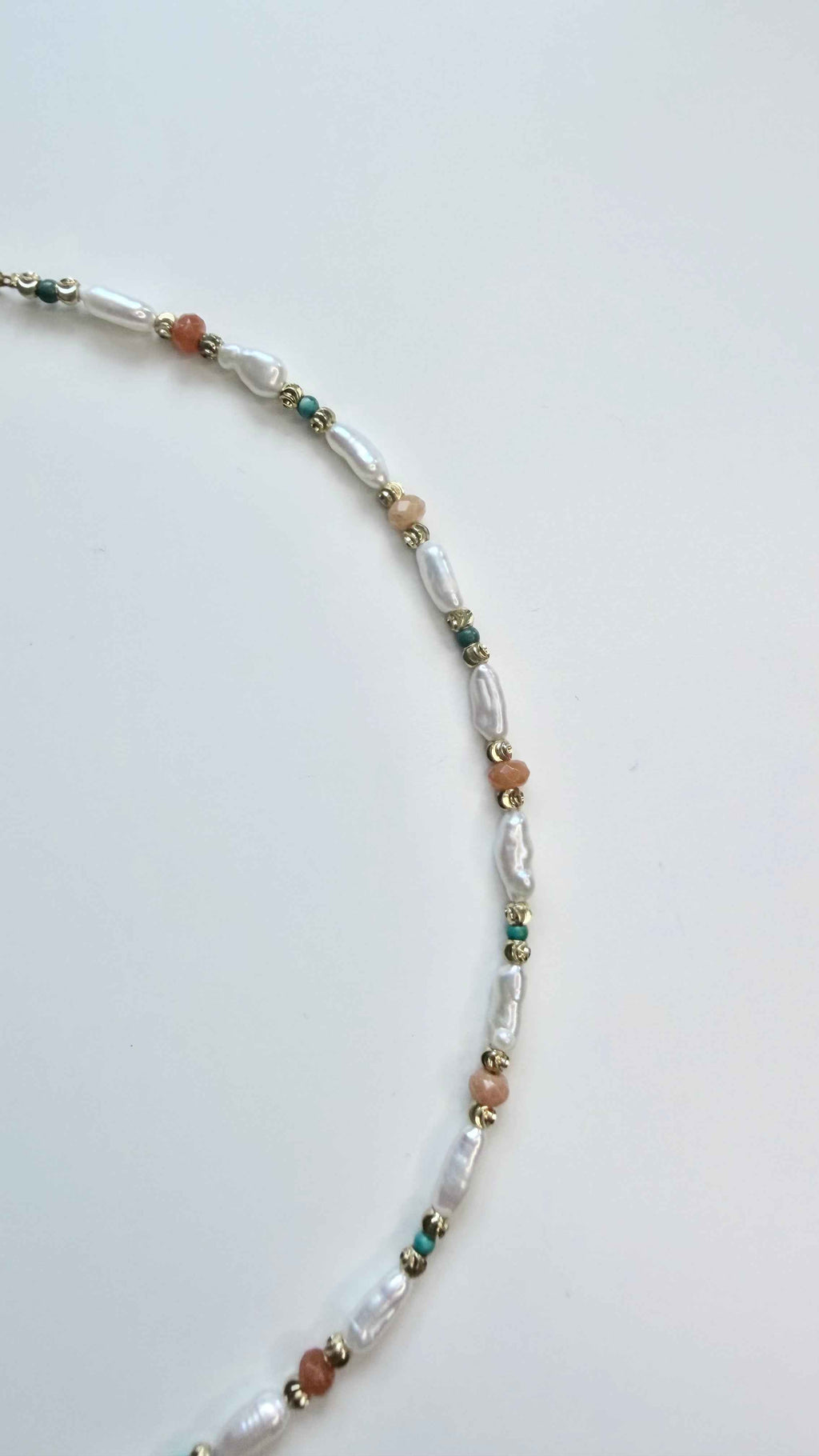 Baroque Freshwater Pearl & Natural Stone Layering Necklace | Vintage Aesthetic