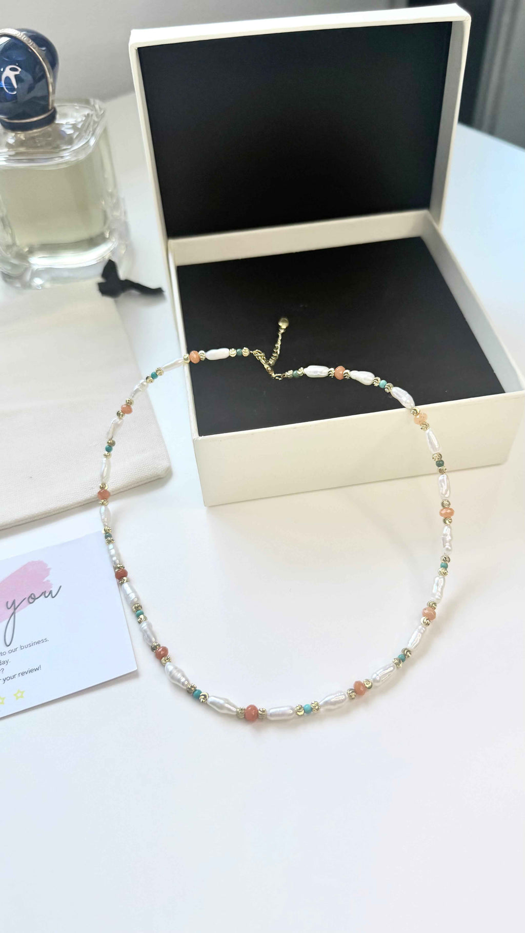 Baroque Freshwater Pearl & Natural Stone Layering Necklace | Vintage Aesthetic