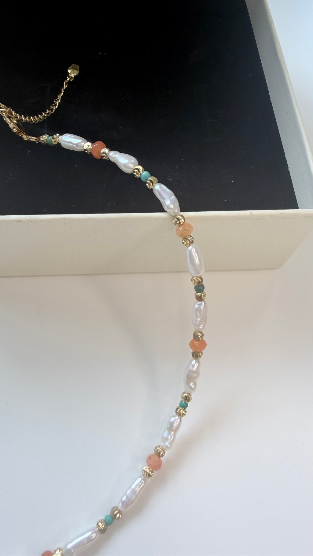 Baroque Freshwater Pearl & Natural Stone Layering Necklace | Vintage Aesthetic