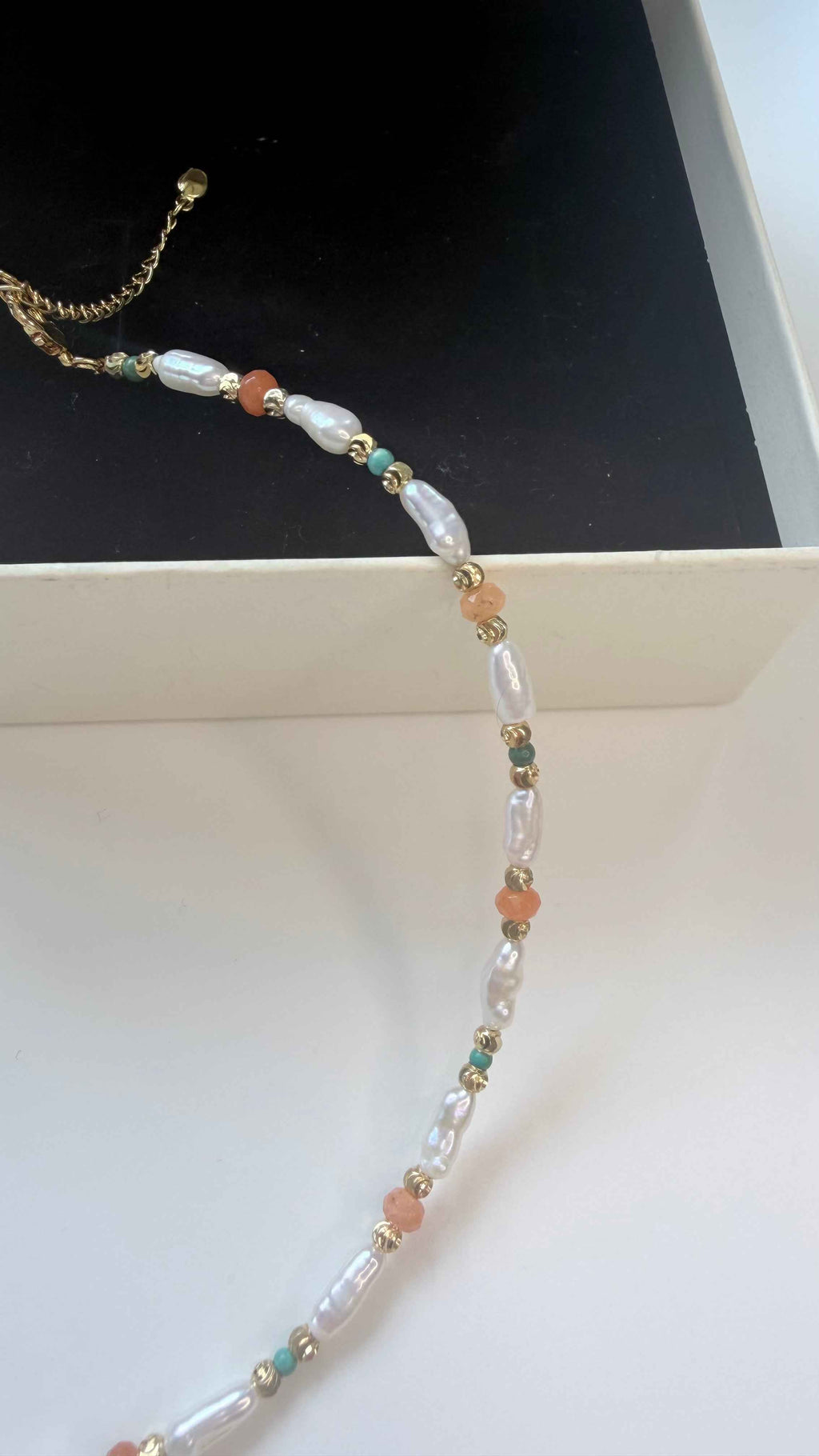 Baroque Freshwater Pearl & Natural Stone Layering Necklace | Vintage Aesthetic