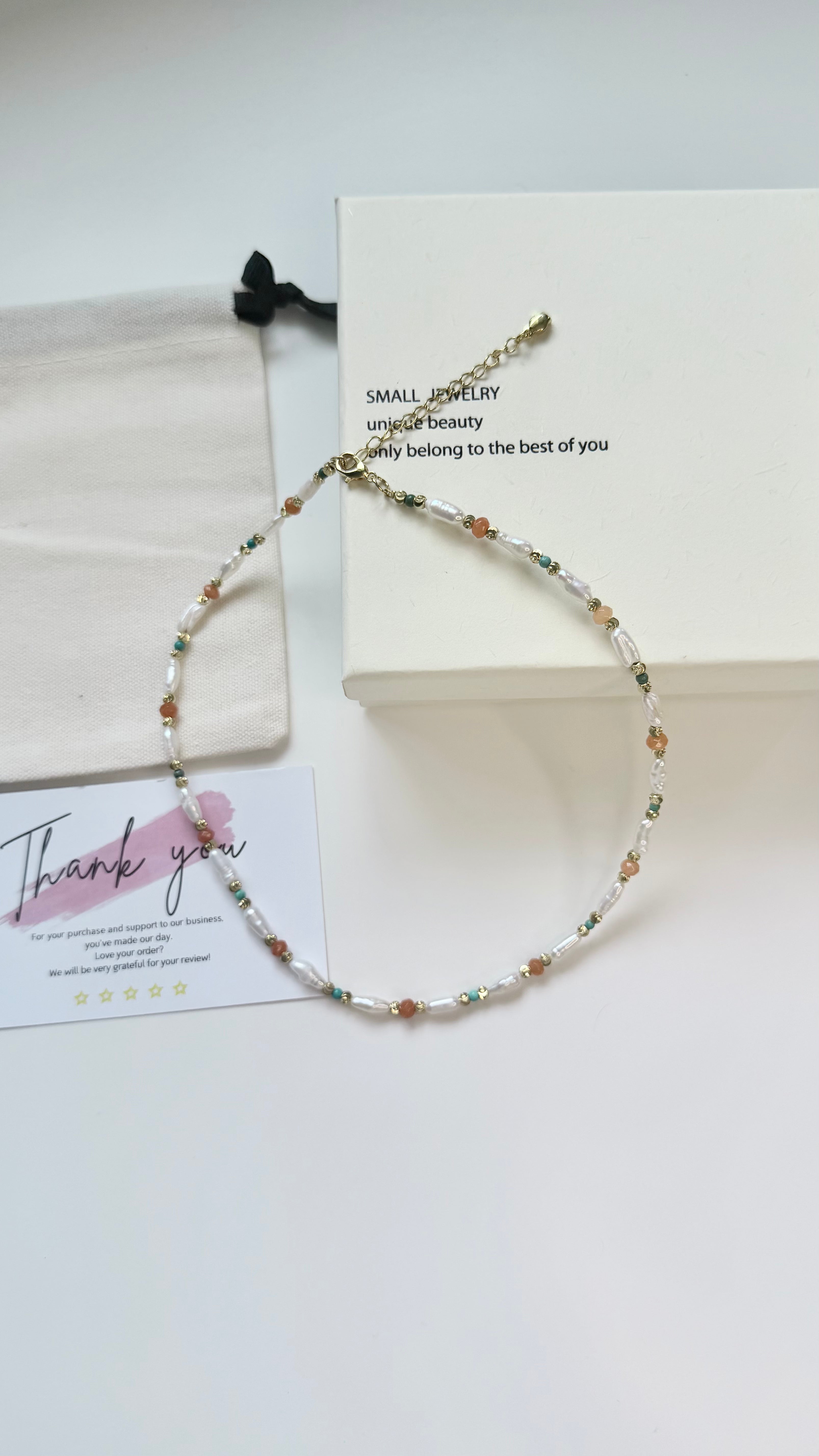 Baroque Freshwater Pearl & Natural Stone Layering Necklace | Vintage Aesthetic