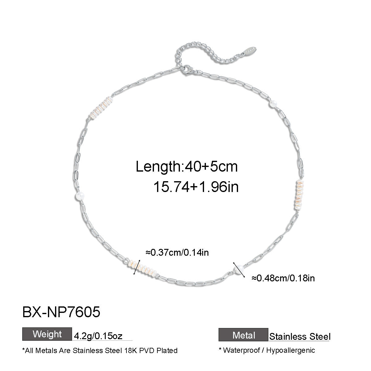 Freshwater Pearl Silver-Tone Layered Necklace - Purlstique