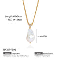 Baroque Freshwater Pearl & Zircon Pendant Necklace