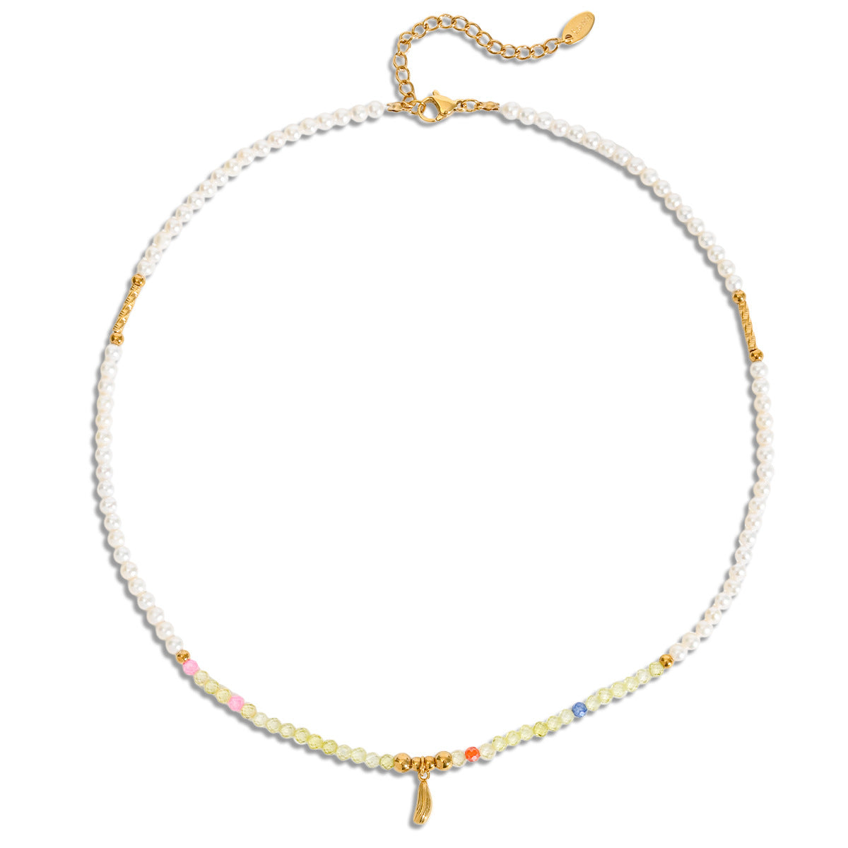 Freshwater Pearl & Pastel Beaded Necklace