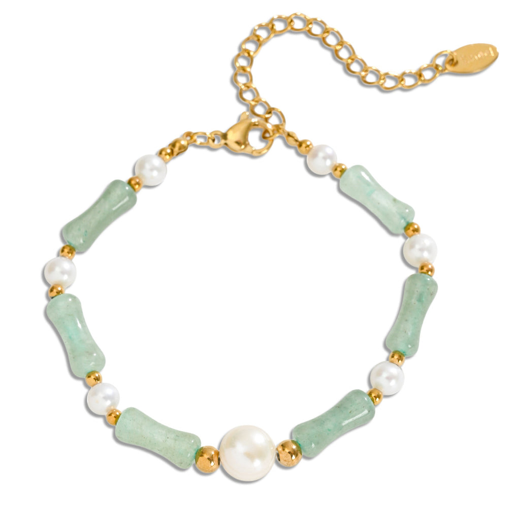 Freshwater Pearl & Natural Stone Beaded Bracelet