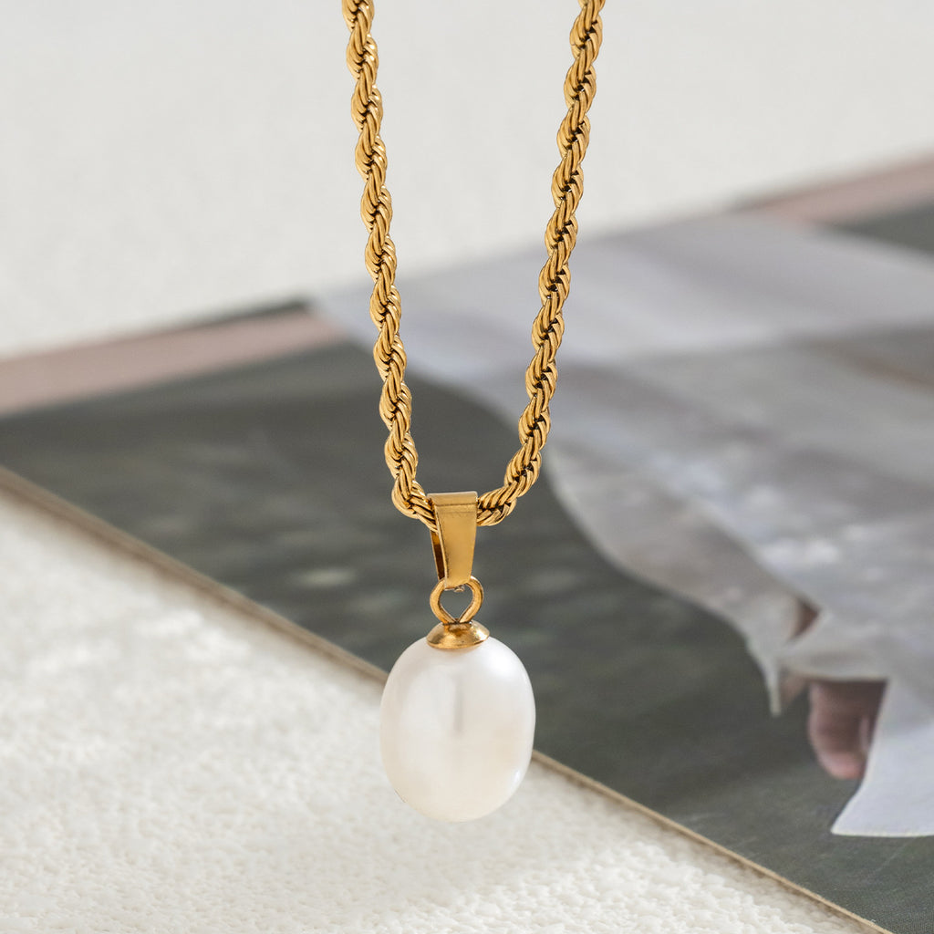 Freshwater Pearl Charm Pendant Necklace