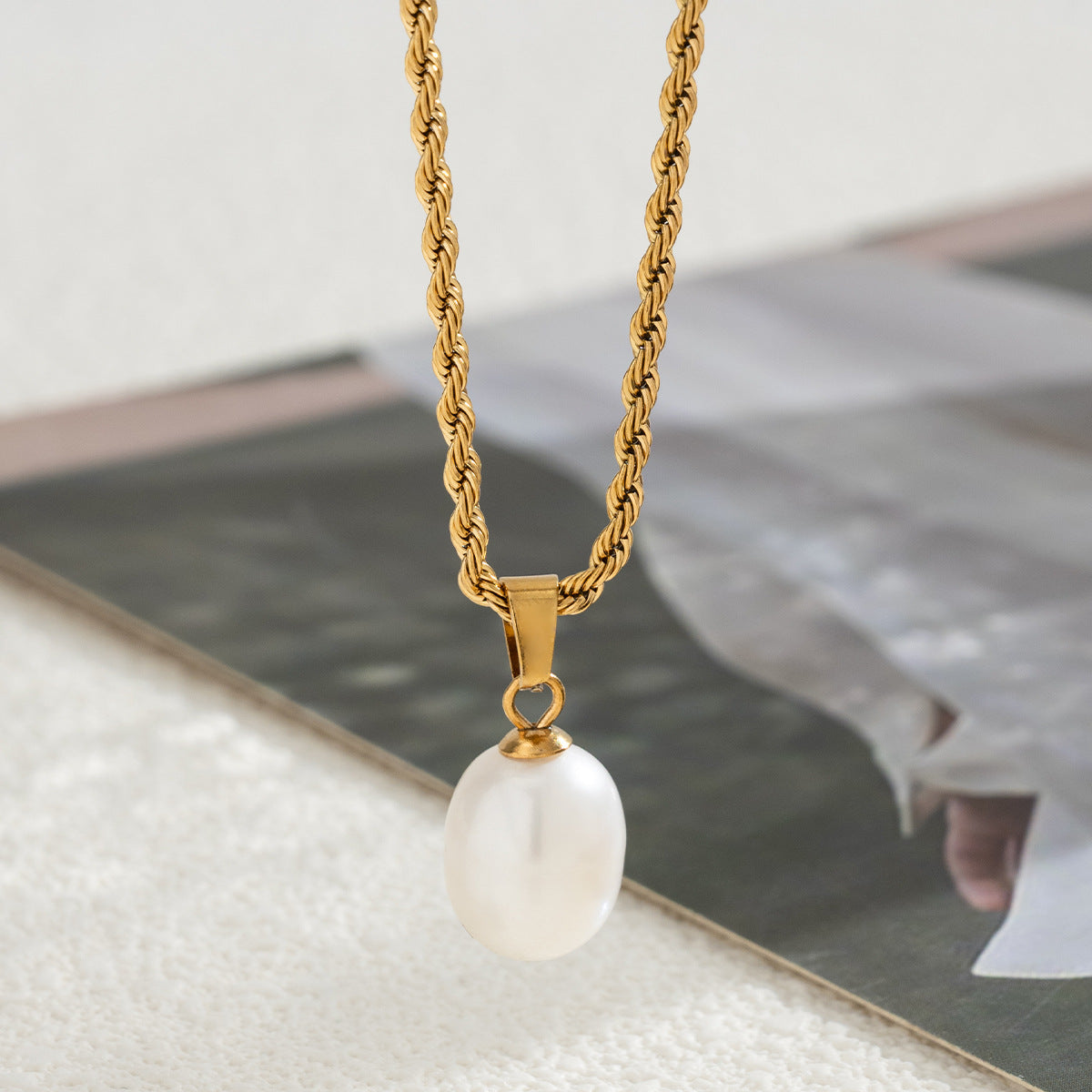 Freshwater Pearl Charm Pendant Necklace