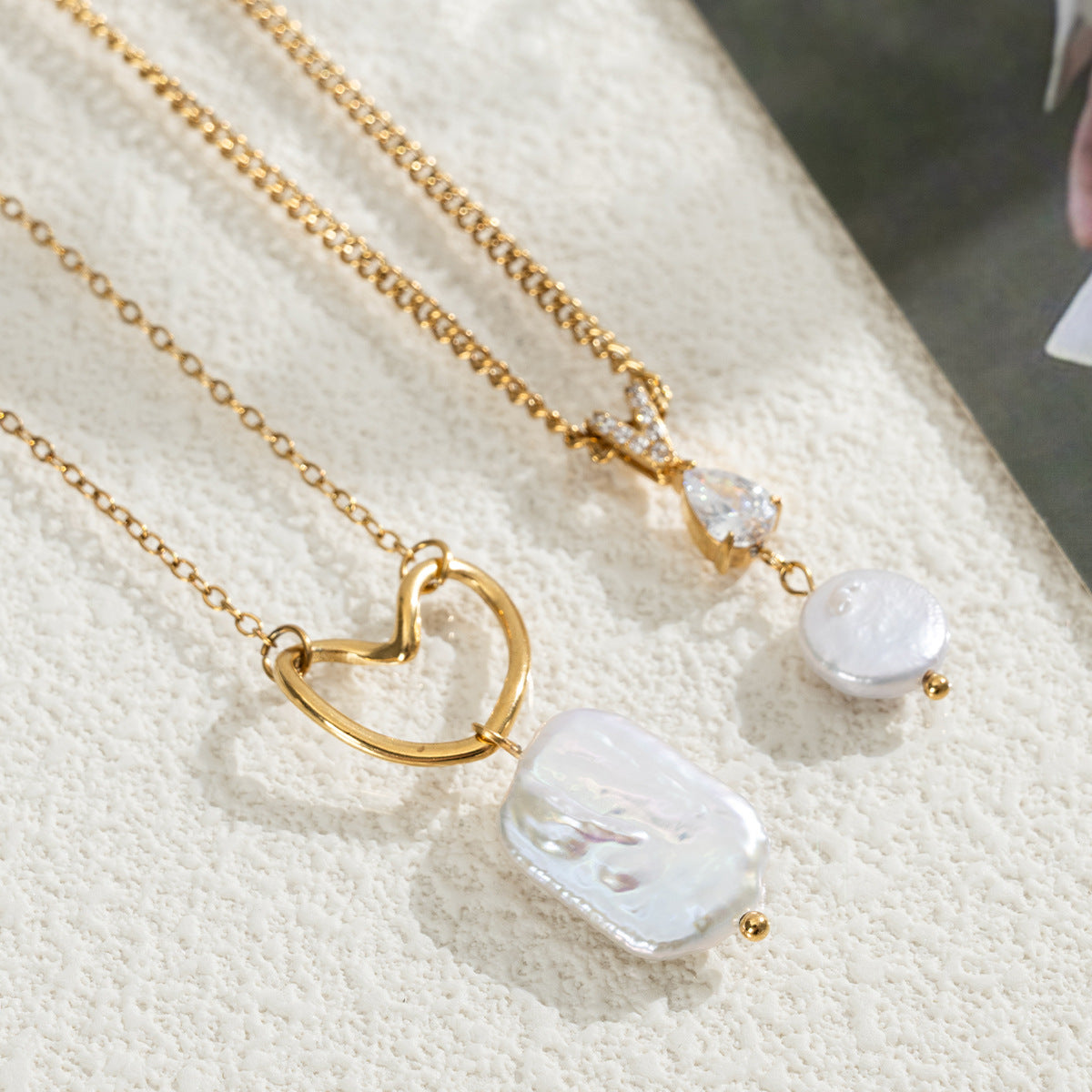 Freshwater Pearl Charm Pendant Necklace
