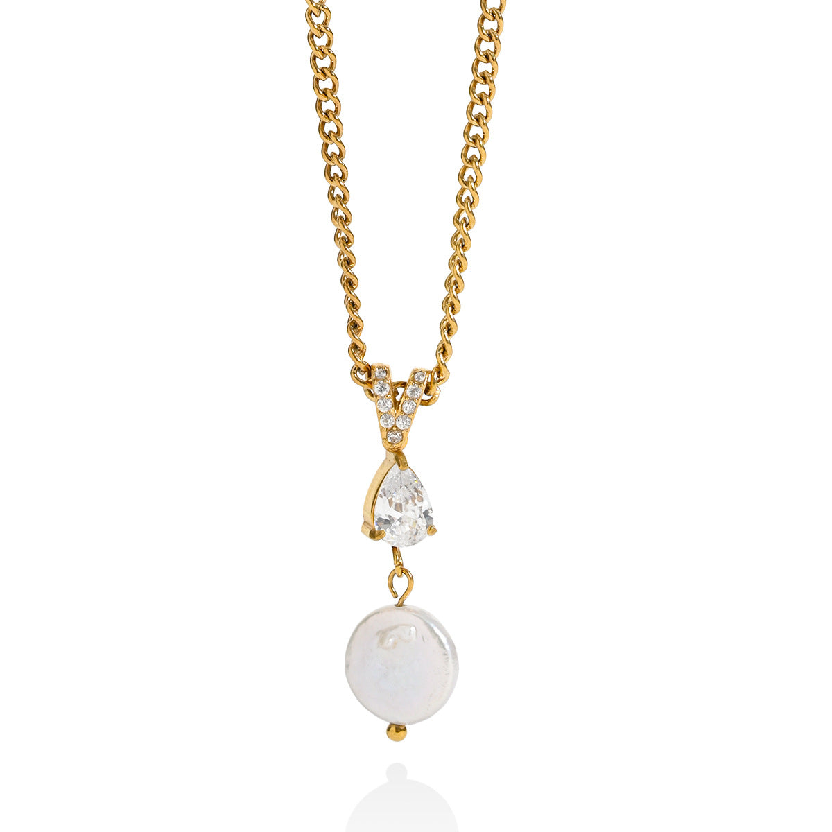 Freshwater Pearl Charm Pendant Necklace