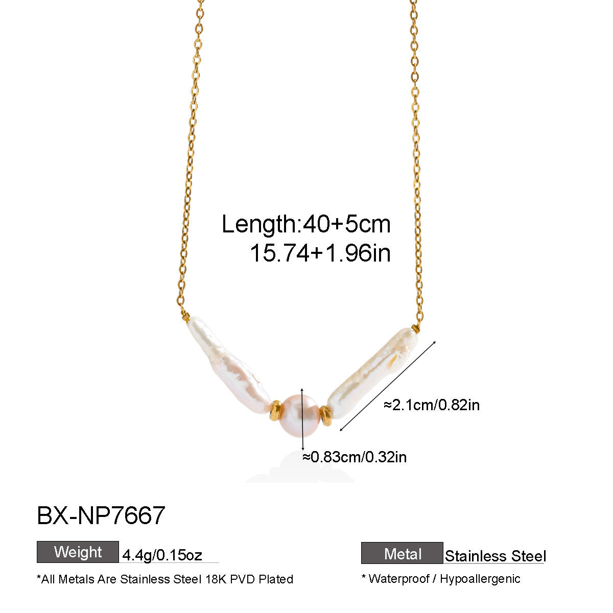 Baroque Freshwater Pearl Pendant Necklace - Purlstique
