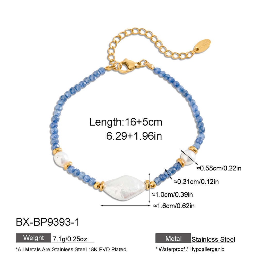 Freshwater Pearl & Faceted Bead Bracelet