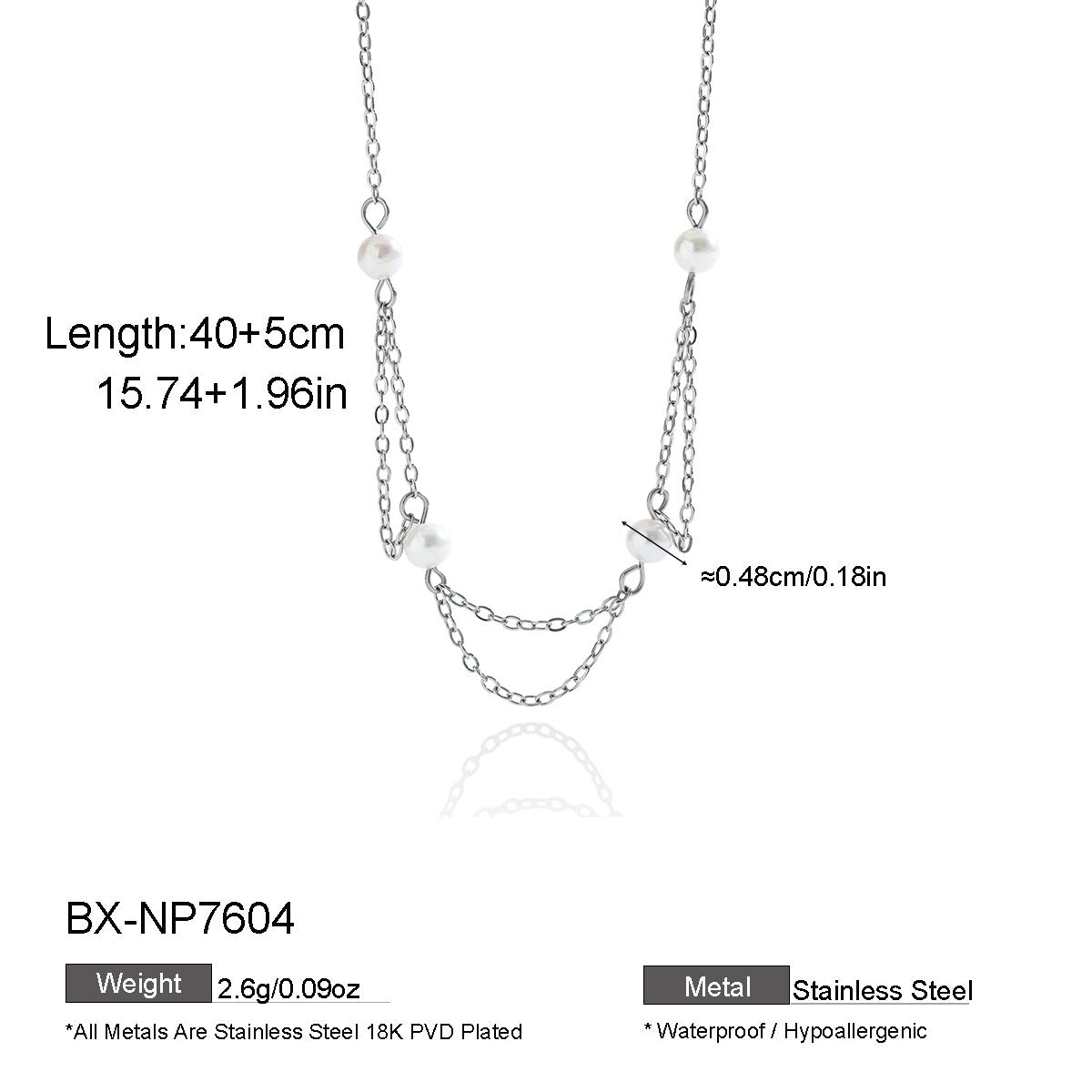 Freshwater Pearl Silver-Tone Layered Necklace - Purlstique