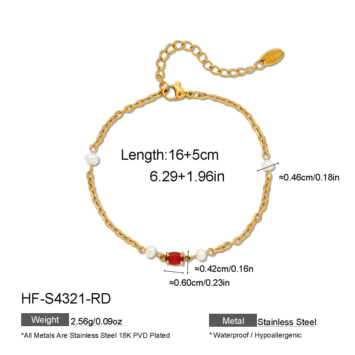 Freshwater Pearl & Oval Zircon Bracelet - Purlstique