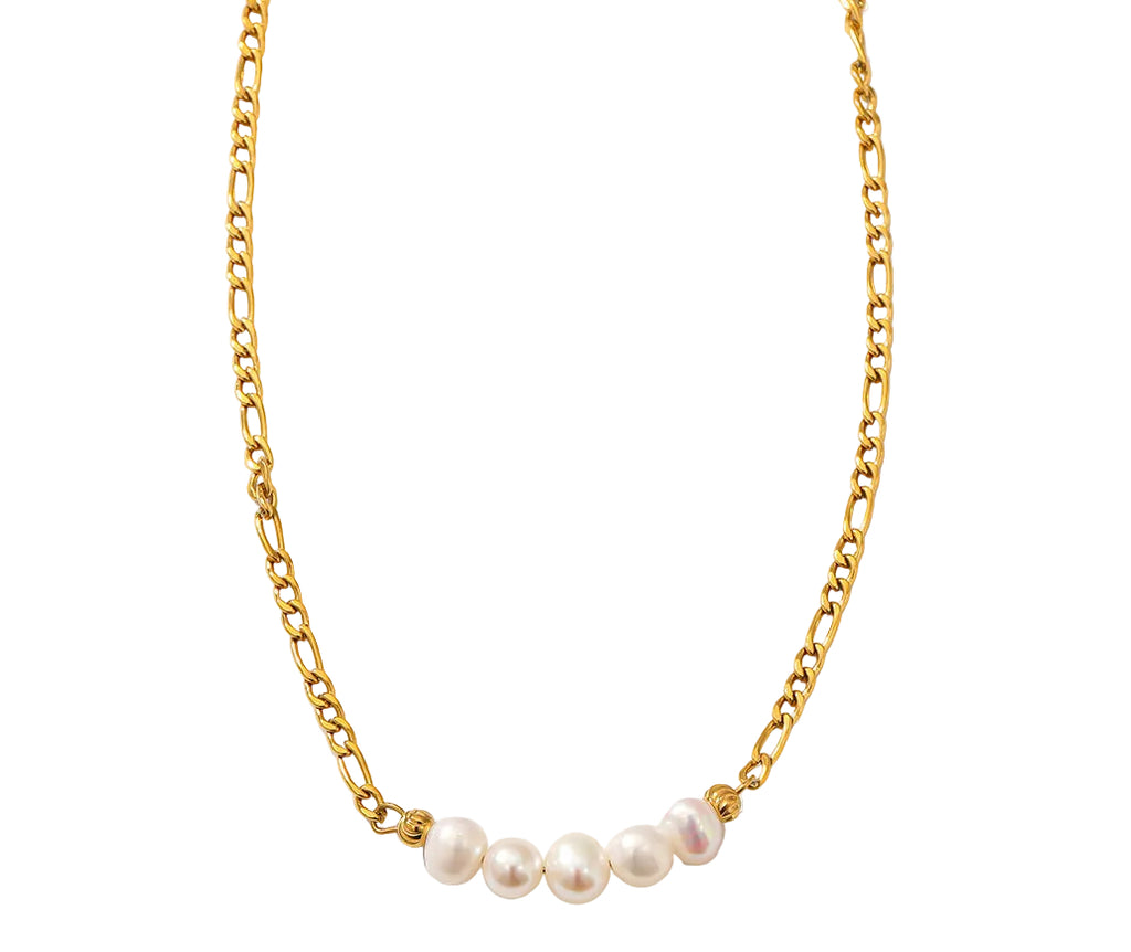 Freshwater Pearl Gold-Tone Chain Necklace