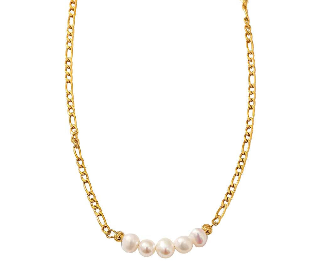 Freshwater Pearl Gold-Tone Chain Necklace