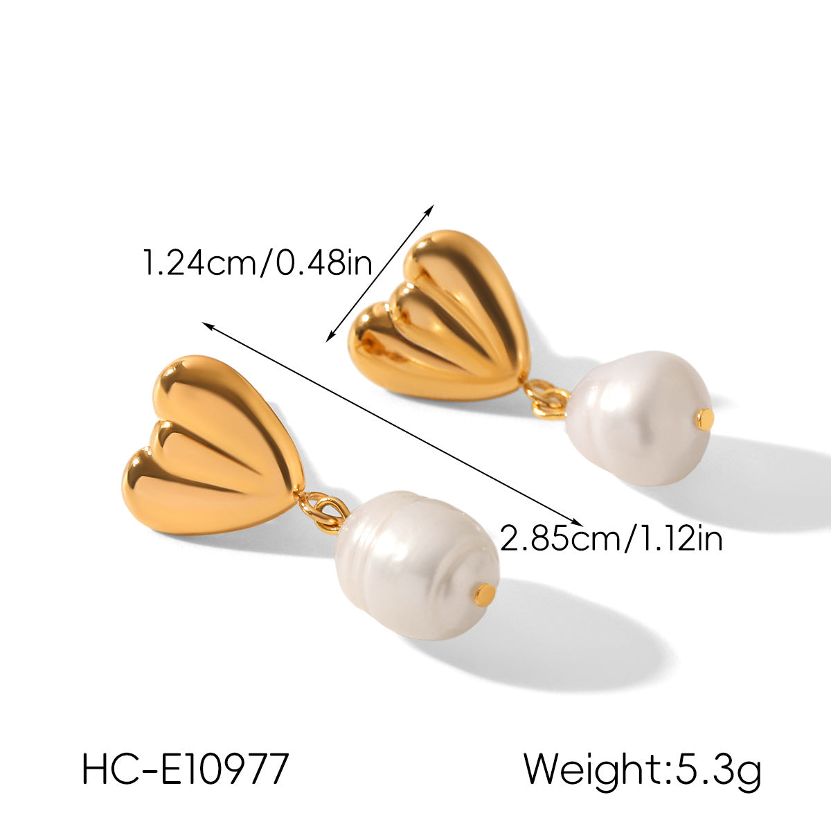 Sculptural Freshwater Pearl Drop Earrings - Purlstique