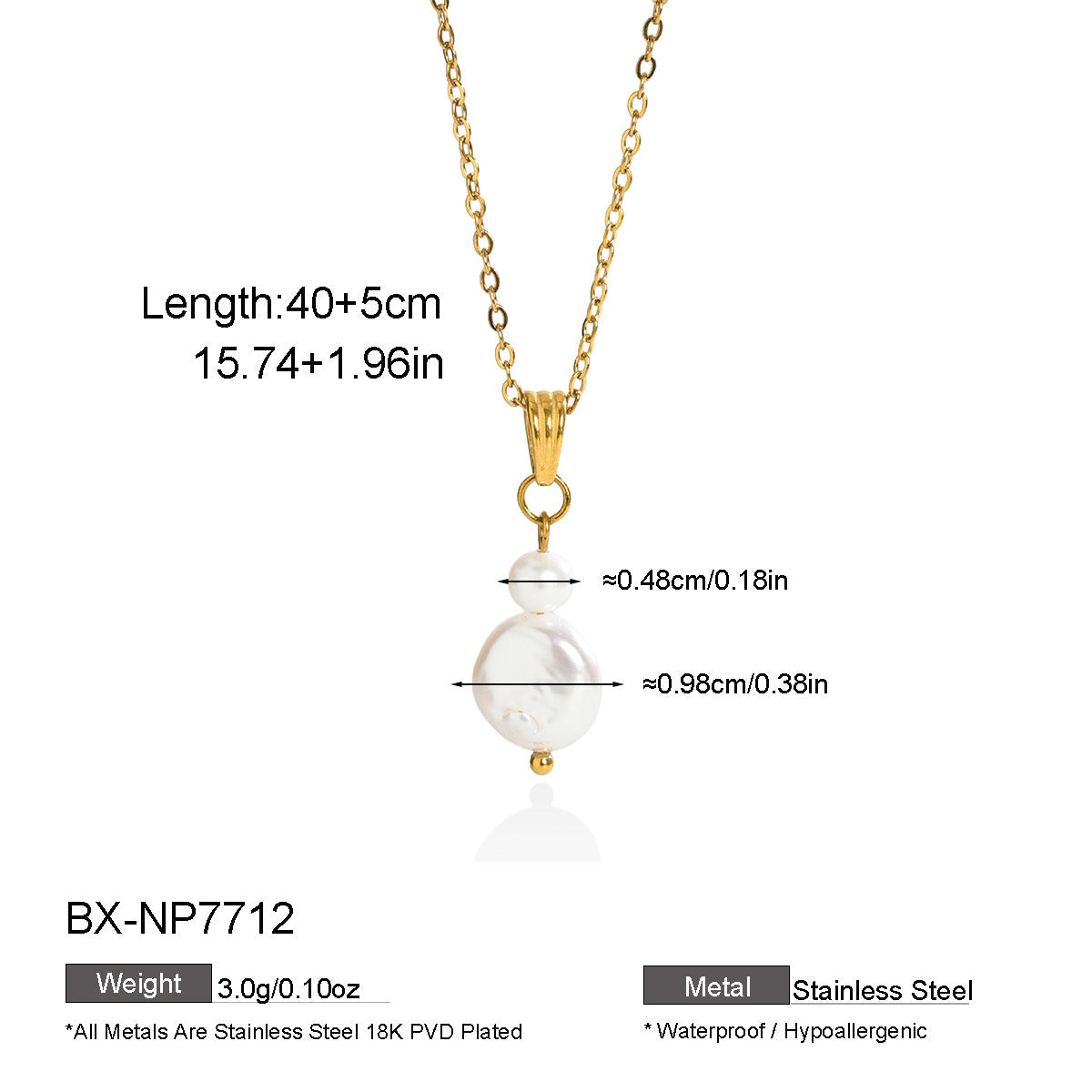 Mother-of-Pearl & Freshwater Pearl Necklace - Purlstique