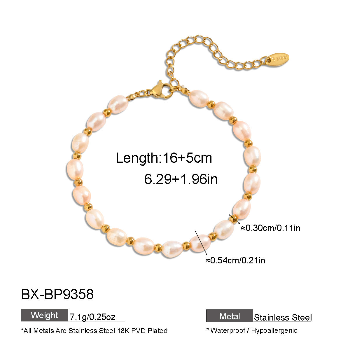 Baroque & Freshwater Pearl & Gold-Tone Beaded Bracelet - Purlstique