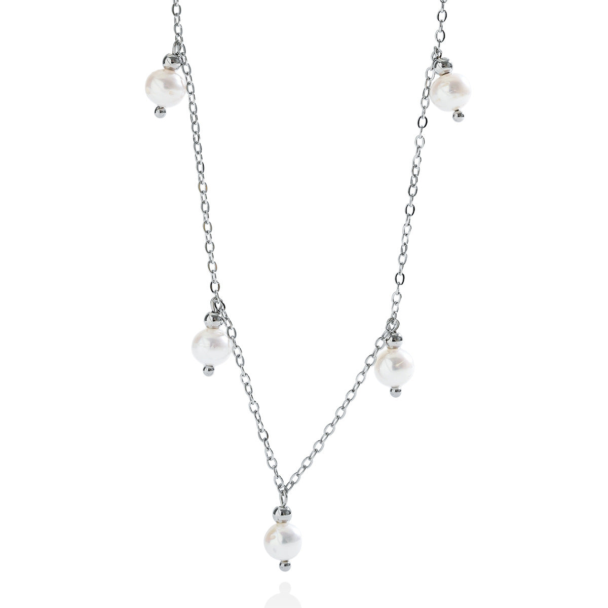 Freshwater Pearl Silver-Tone Layered Necklace