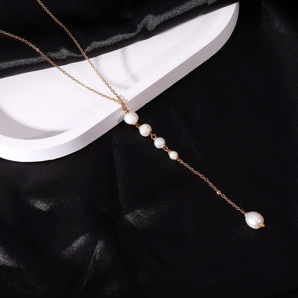Freshwater Pearl Y-Drop Pendant Necklace