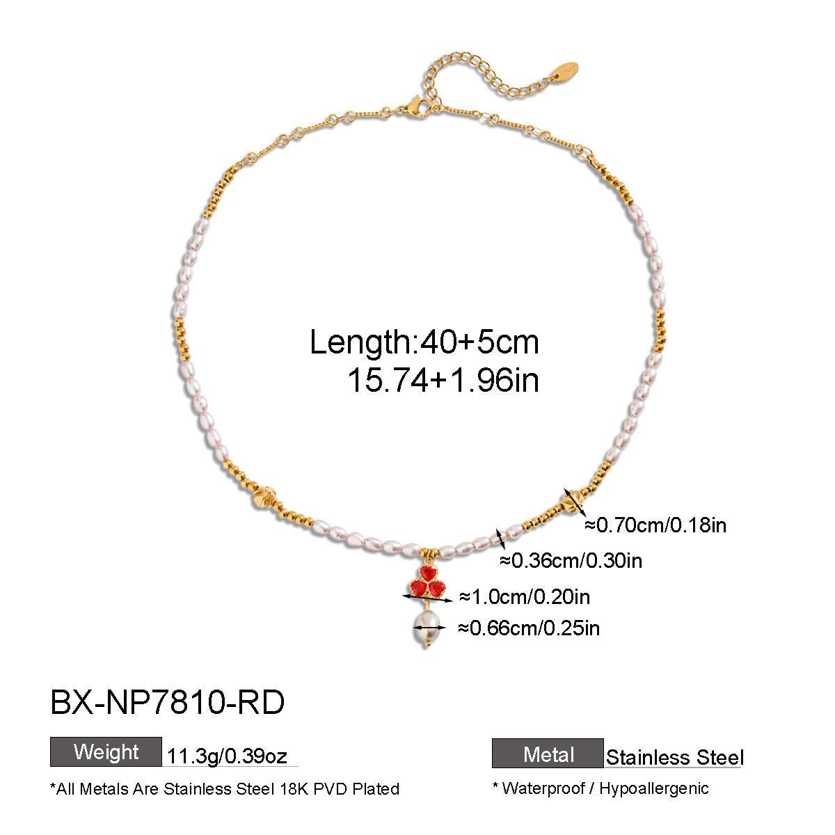 Freshwater Pearl & Zircon Floral Pendant Necklace - Purlstique