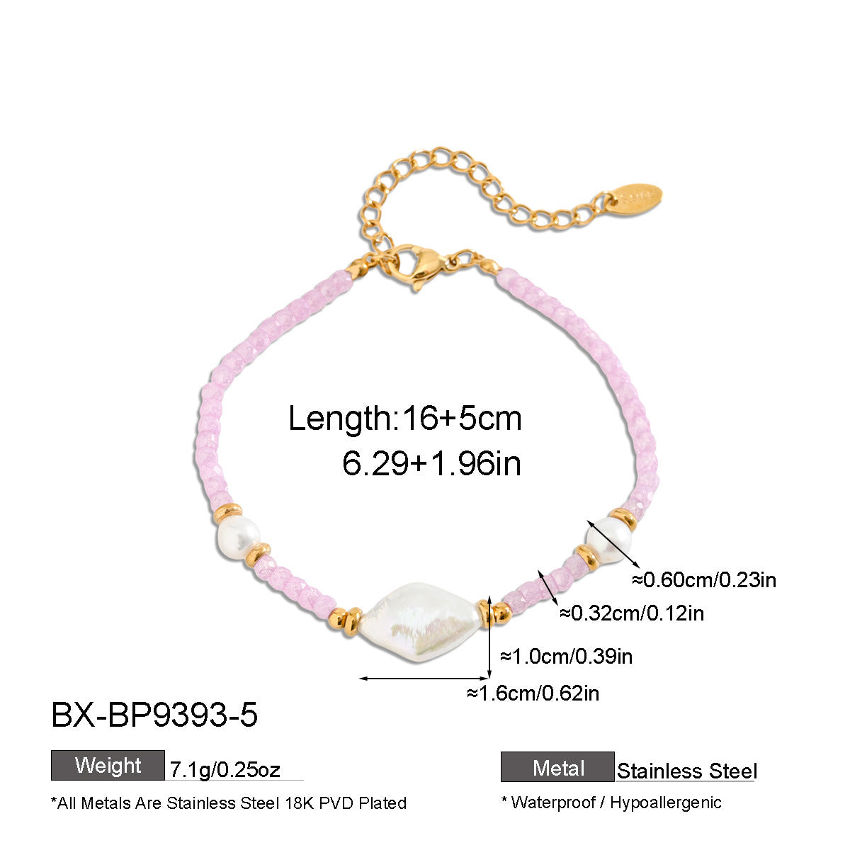 Freshwater Pearl & Faceted Bead Bracelet - Purlstique