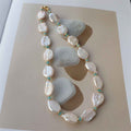 Cultured Pearl & Mother-of-Pearl Beaded Necklace | Vintage Inspired