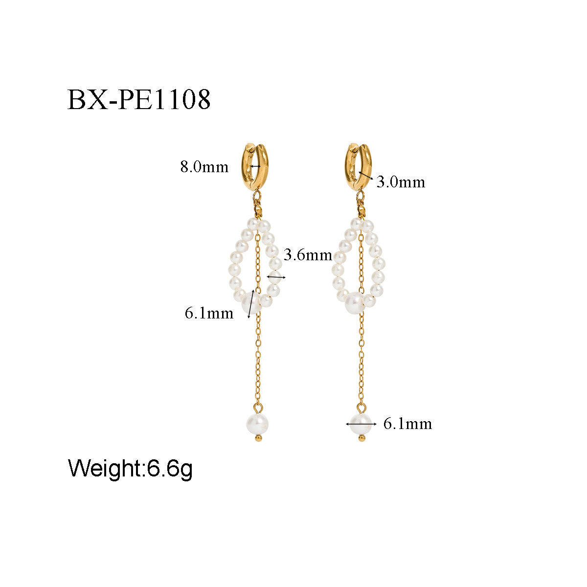 Freshwater Pearl & Coloured Stone Drop Earrings
