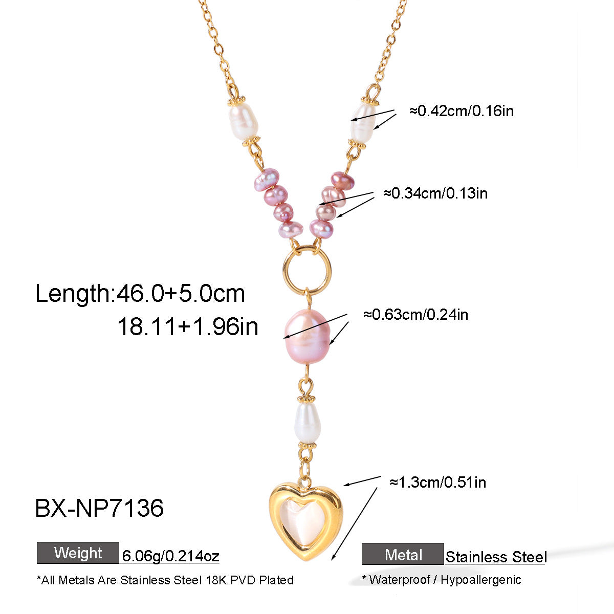 Freshwater Pearl & Sea-Inspired Pendant Necklace - Purlstique