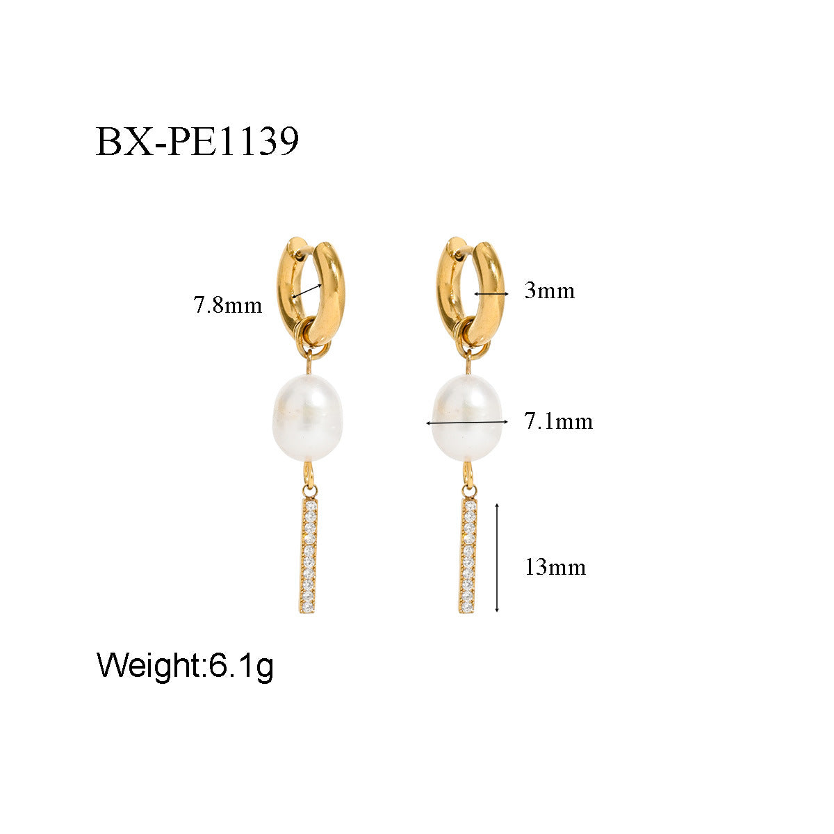 Freshwater Pearl Hoop Drop Earrings - Purlstique