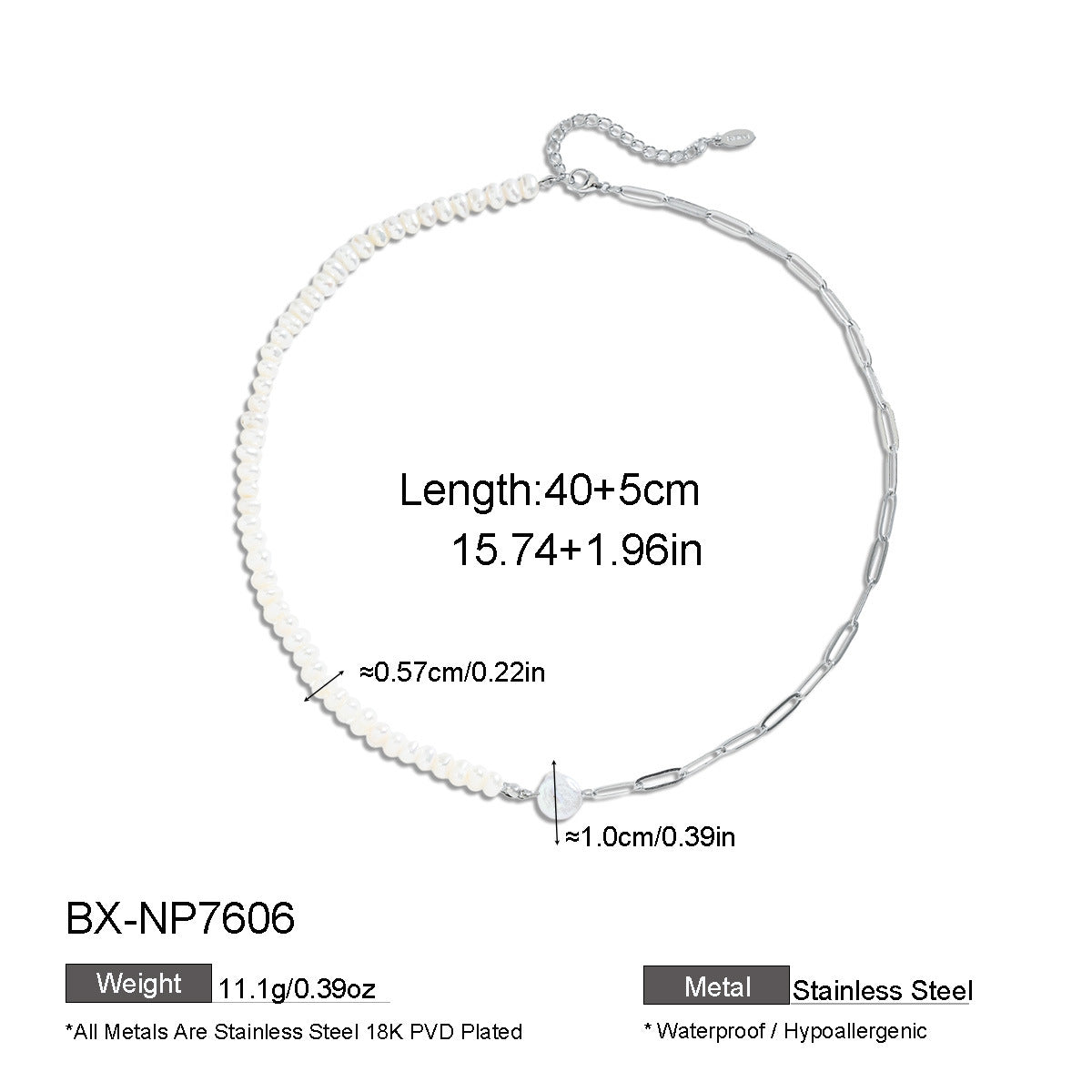 Freshwater Pearl Silver-Tone Layered Necklace - Purlstique