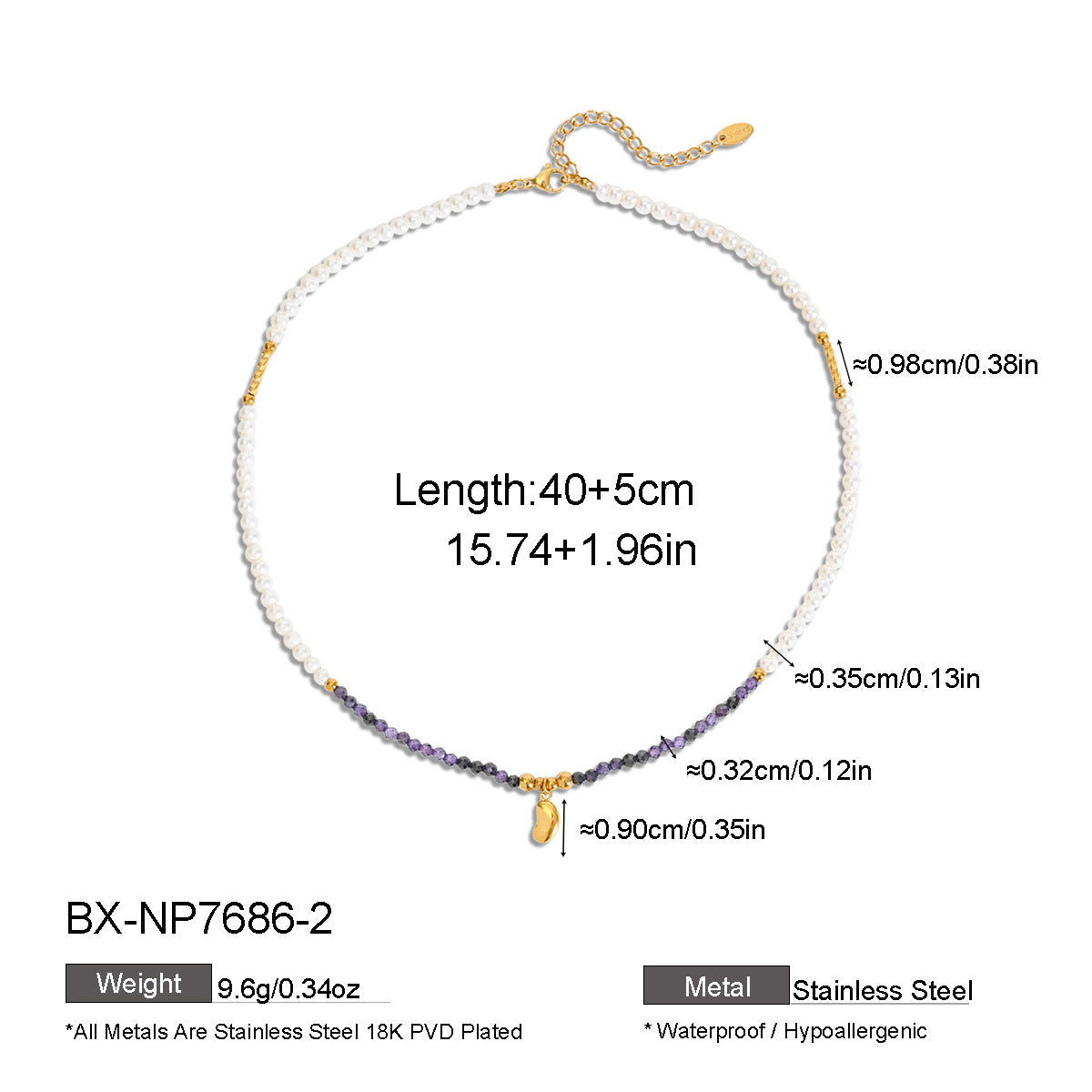 Freshwater Pearl & Pastel Beaded Necklace - Purlstique