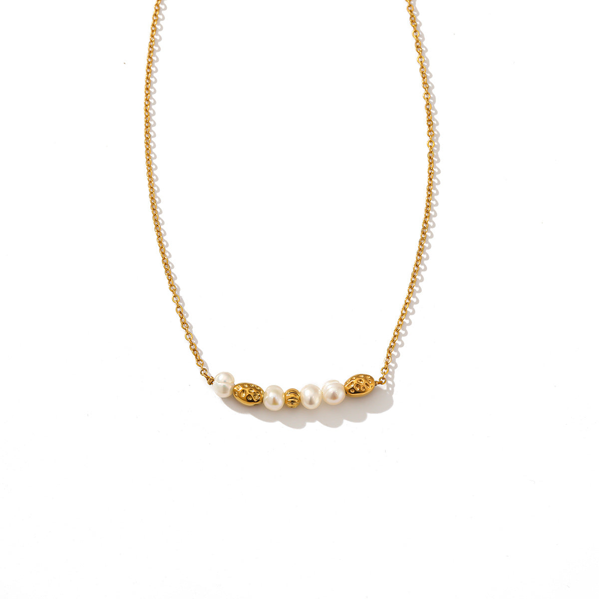 Freshwater Pearl Gold-Tone Chain Necklace