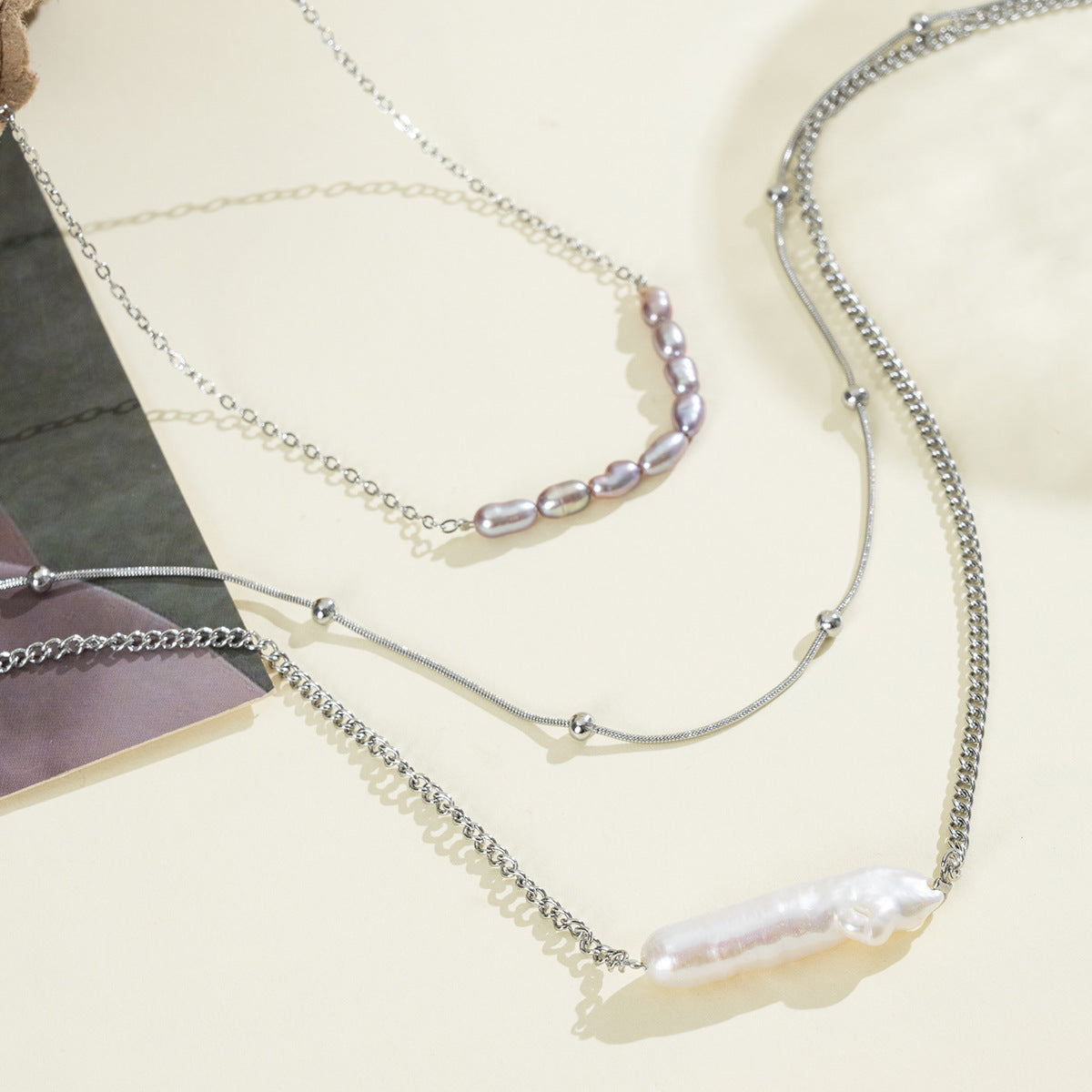 Freshwater Pearl Silver-Tone Chain Necklace