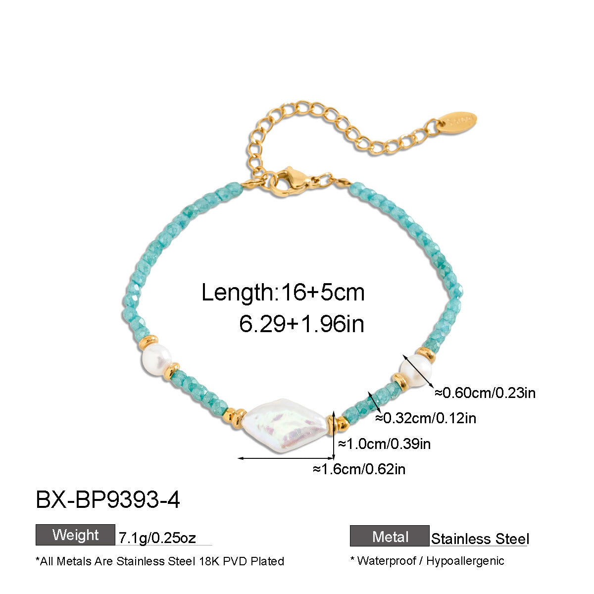 Freshwater Pearl & Faceted Bead Bracelet - Purlstique