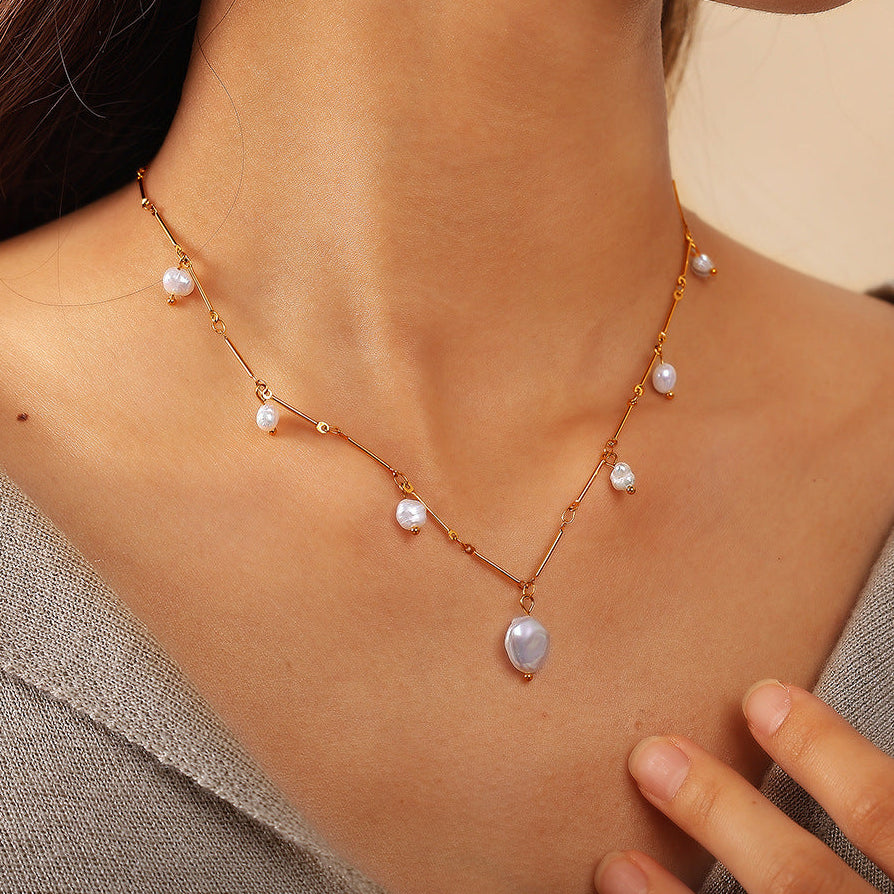 Freshwater Pearl Drop Necklace