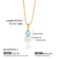 Freshwater Pearl & Teardrop Zircon Pendant Necklace