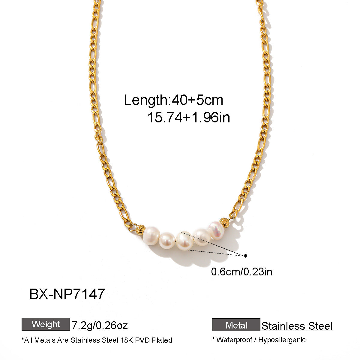 Freshwater Pearl Gold-Tone Chain Necklace